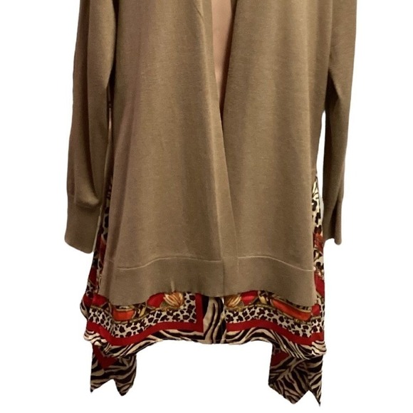 Chico's fabulously scarf hem‎ long cardigan size 12 NWT - Picture 8 of 14